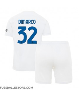 Günstige Inter Milan Federico Dimarco #32 Auswärts Trikotsatzt Kinder 2023-24 Kurzarm (+ Kurze Hosen)